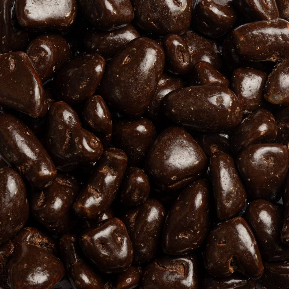 Zenzero ricoperto di cioccolata fondente